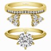 0.25 Ct. Round Cluster Contour Channel Set Anniversary Ring Wrap in Yellow Gold