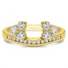0.25 Ct. Round Cluster Contour Channel Set Anniversary Ring Wrap in Yellow Gold