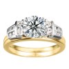 0.32 Ct. Double Row Channel and Prong Set Ring Wrap Enhancer in Yellow Gold