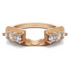 0.5 Ct. Six Stone Shared Prong Graduated Ring Enhancer in Rose Gold