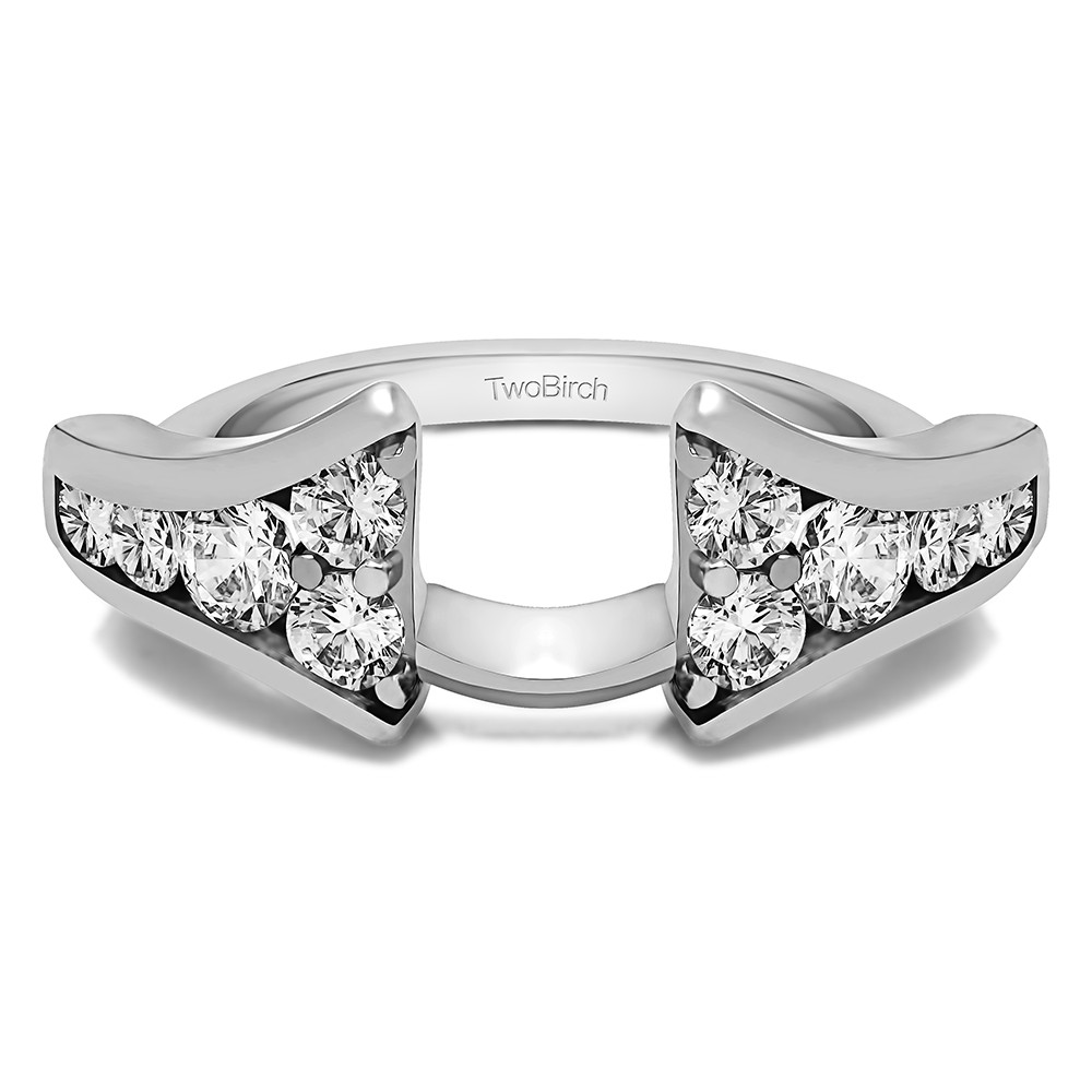 1 Ct. Round Chevron Wedding Ring Wrap Enhancer