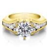 1 Ct. Round Chevron Wedding Ring Wrap Enhancer in Yellow Gold