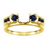 0.48 Ct. Sapphire Illusion Half Moon Ring Wrap Enhancer in Yellow Gold