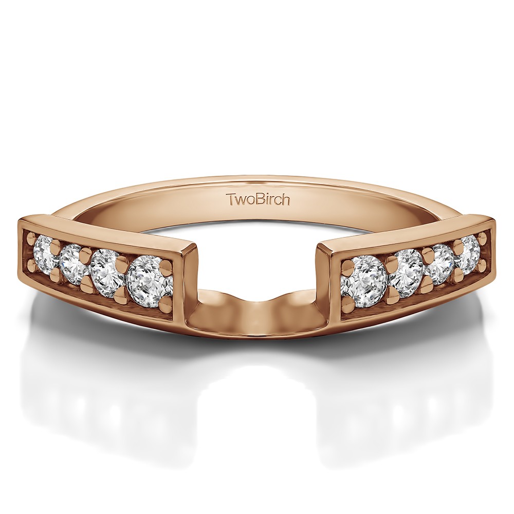 0.25 Ct. Millgrained Vintage Ring Wrap in Rose Gold