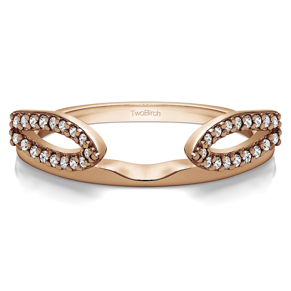 0.25 Ct. Infinity Loop Cathedral Ring Wrap in Rose Gold