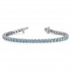 2 Ctw Aquamarine Birthstone Tennis Bracelet