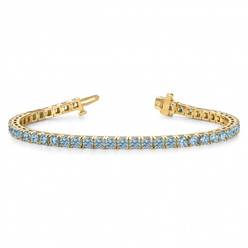 2 Ctw Aquamarine Birthstone Tennis Bracelet