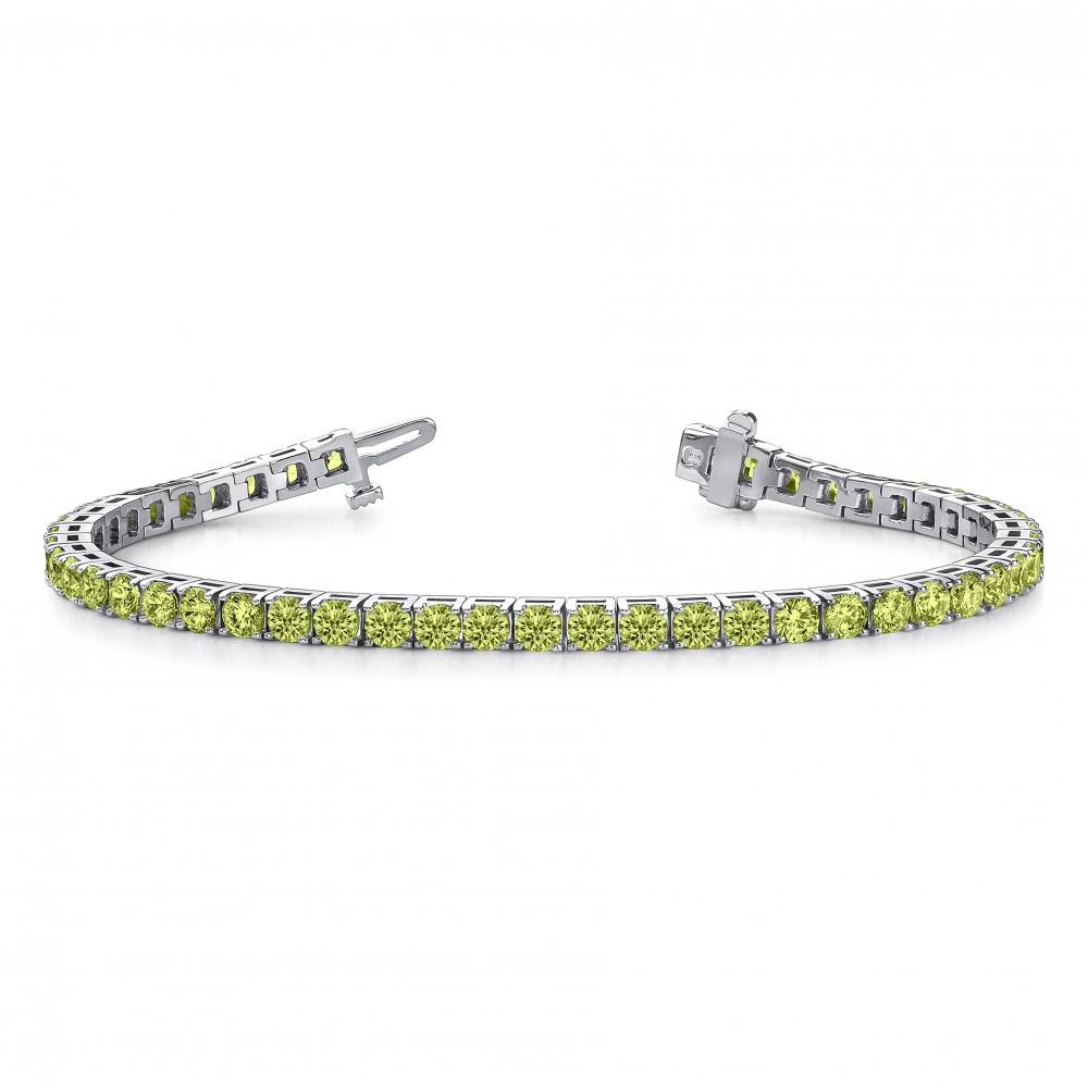 2 Ctw Peridot Birthstone Tennis Bracelet