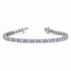 2 Ctw Moissanite and Amethyst Birthstone Tennis Bracelet