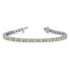 2 Ctw Moissanite and Citrine Birthstone Tennis Bracelet