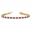 2 Ctw Moissanite and Ruby Birthstone Tennis Bracelet