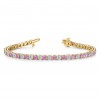 2 Ctw Moissanite and Tourmaline Birthstone Tennis Bracelet