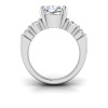 5 Ct Cushion Moissanite Engagement Ring with Wide Band