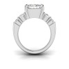 3 Ct Princess Colorless Lab Diamond Engagement Ring with Wide Band