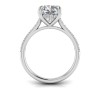 3 Ct Cushion Lab Diamond Secret Halo Classic Engagement Ring