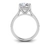 4 Ct Cushion Lab Diamond Secret Halo Classic Engagement Ring