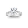2 Ct Round Lab Diamond Secret Halo Classic Engagement Ring