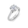 2 Ct Round Lab Diamond Secret Halo Classic Engagement Ring