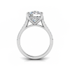 4 Ct Round Lab Diamond Secret Halo Classic Engagement Ring