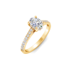 1 Ct Oval Lab Diamond Secret Halo Classic Engagement Ring