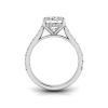 3 Ct Oval Colorless Lab Diamond Secret Halo Classic Engagement Ring