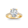 3 Ct Oval Moissanite Secret Halo Classic Engagement Ring