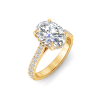 3 Ct Oval Moissanite Secret Halo Classic Engagement Ring