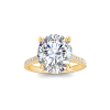 4 Ct Oval Lab Diamond Secret Halo Classic Engagement Ring