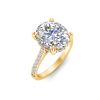 4 Ct Oval Lab Diamond Secret Halo Classic Engagement Ring