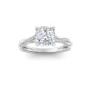 3 Ct Cushion Colorless Lab Diamond Intertwined Engagement Ring