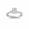 1 Ct Rectangular Cushion Lab Diamond Intertwined Engagement Ring