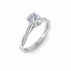 1 Ct Rectangular Cushion Lab Diamond Intertwined Engagement Ring