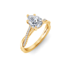 3 Ct Pear Lab Diamond Intertwined Engagement Ring