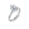 5 Ct Pear Lab Diamond Intertwined Engagement Ring