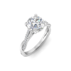 3 Ct Round Lab Diamond Intertwined Engagement Ring