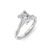 1 Ct Radiant Colorless Lab Diamond Intertwined Engagement Ring