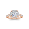 5 Ct Cushion Moissanite Classic Pave Halo Engagement Ring