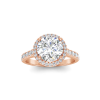 4 Ct Round Lab Diamond Classic Pave Halo Engagement Ring
