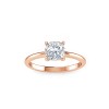 1 Ct Cushion Lab Diamond Solitaire Engagement Ring