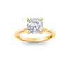 3 Ct Cushion Lab Diamond Solitaire Engagement Ring