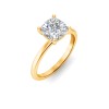 3 Ct Cushion Lab Diamond Solitaire Engagement Ring