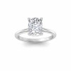 2 Ct Rectangular Cushion Moissanite Solitaire Engagement Ring