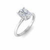 2 Ct Rectangular Cushion Moissanite Solitaire Engagement Ring