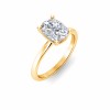 2 Ct Rectangular Cushion Lab Diamond Solitaire Engagement Ring