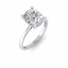 4 Ct Rectangular Cushion Moissanite Solitaire Engagement Ring