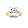3 Ct Princess Lab Diamond Solitaire Engagement Ring