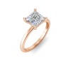 3 Ct Princess Lab Diamond Solitaire Engagement Ring