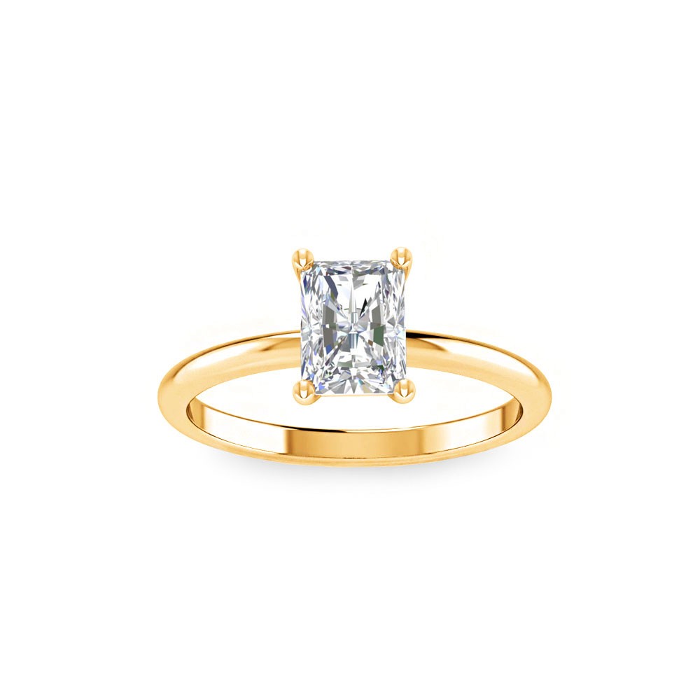 1 Ct Radiant Moissanite Solitaire Engagement Ring