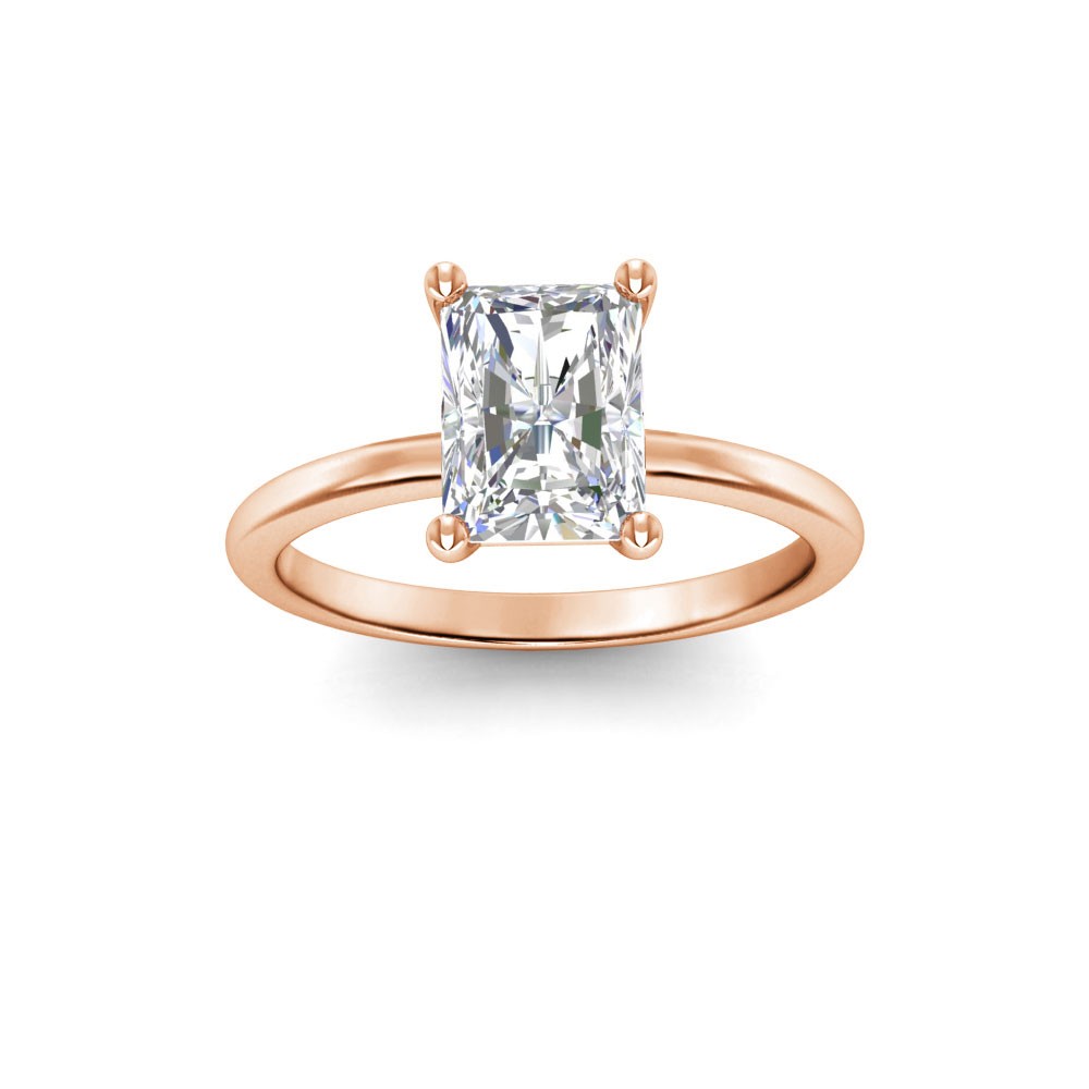 5 Ct Radiant Moissanite Solitaire Engagement Ring