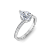 1 Ct Pear Moissanite Dainty Channel Set Engagement Ring
